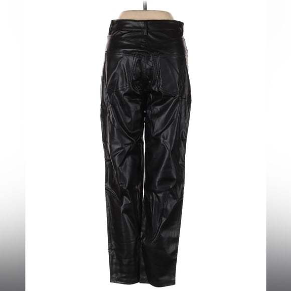 Zara Straight Faux Leather Pants Size 2 New - Picture 4 of 5